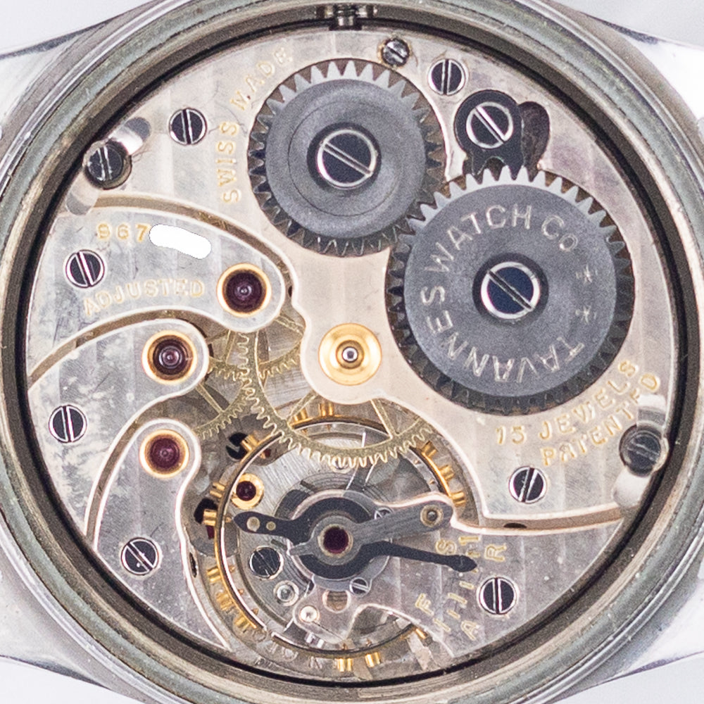 TAVANNES Bulls eye Black Gilt Dial