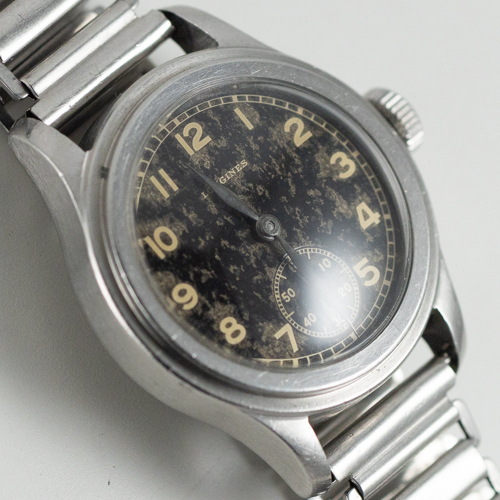 LONGINES Ref.1737 / 3777 Black Gilt Patina Dial Tre Tacche