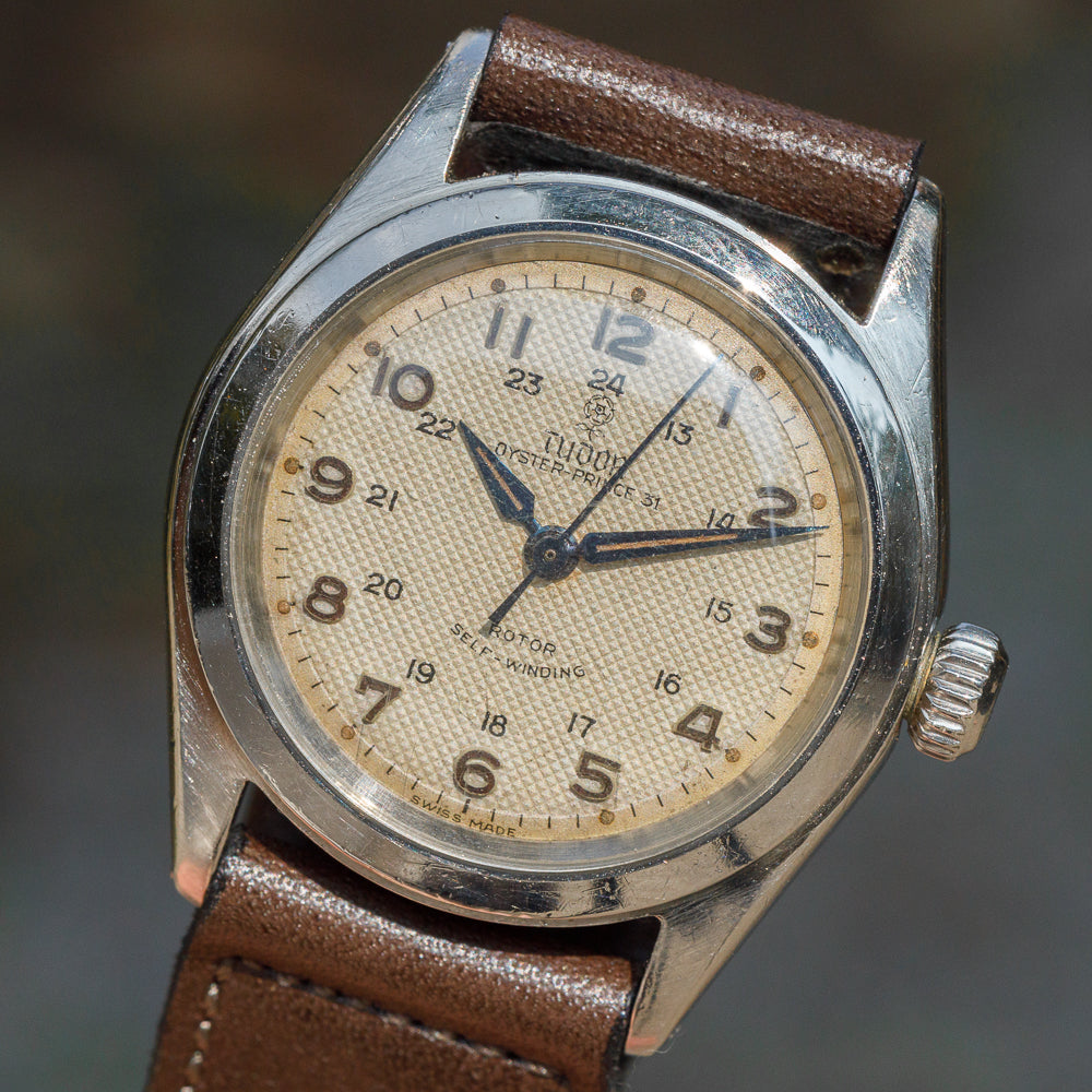 TUDOR OYSTER PRINCE Ref.7810 military Two-Tone Guilloche Dial