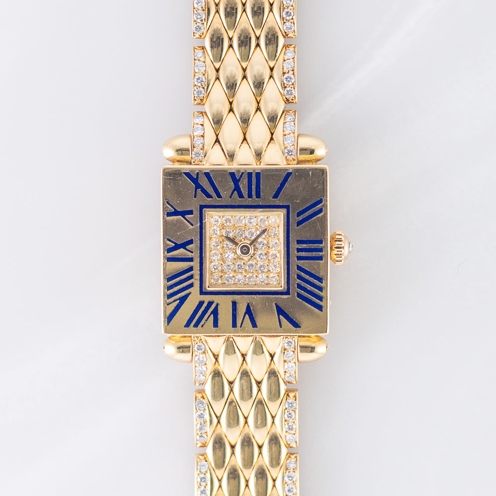 Cartier　ケース　BR4875　IKD-483 CARTIER SM Tank Obus Quadrant diamonds 18KGold Bracelet – TIMEANAGRAM