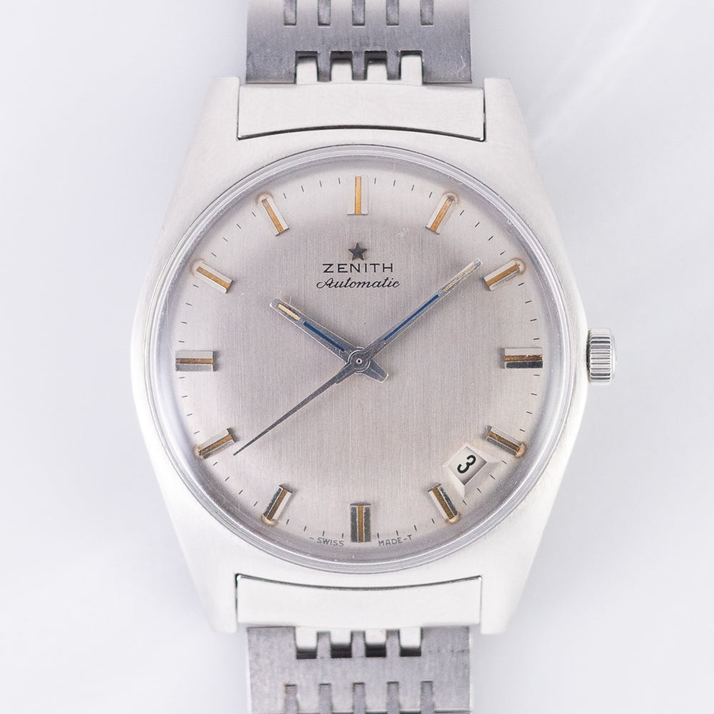 ZENITH Gray Dial Cal.2542 rare Blue Hand – TIMEANAGRAM