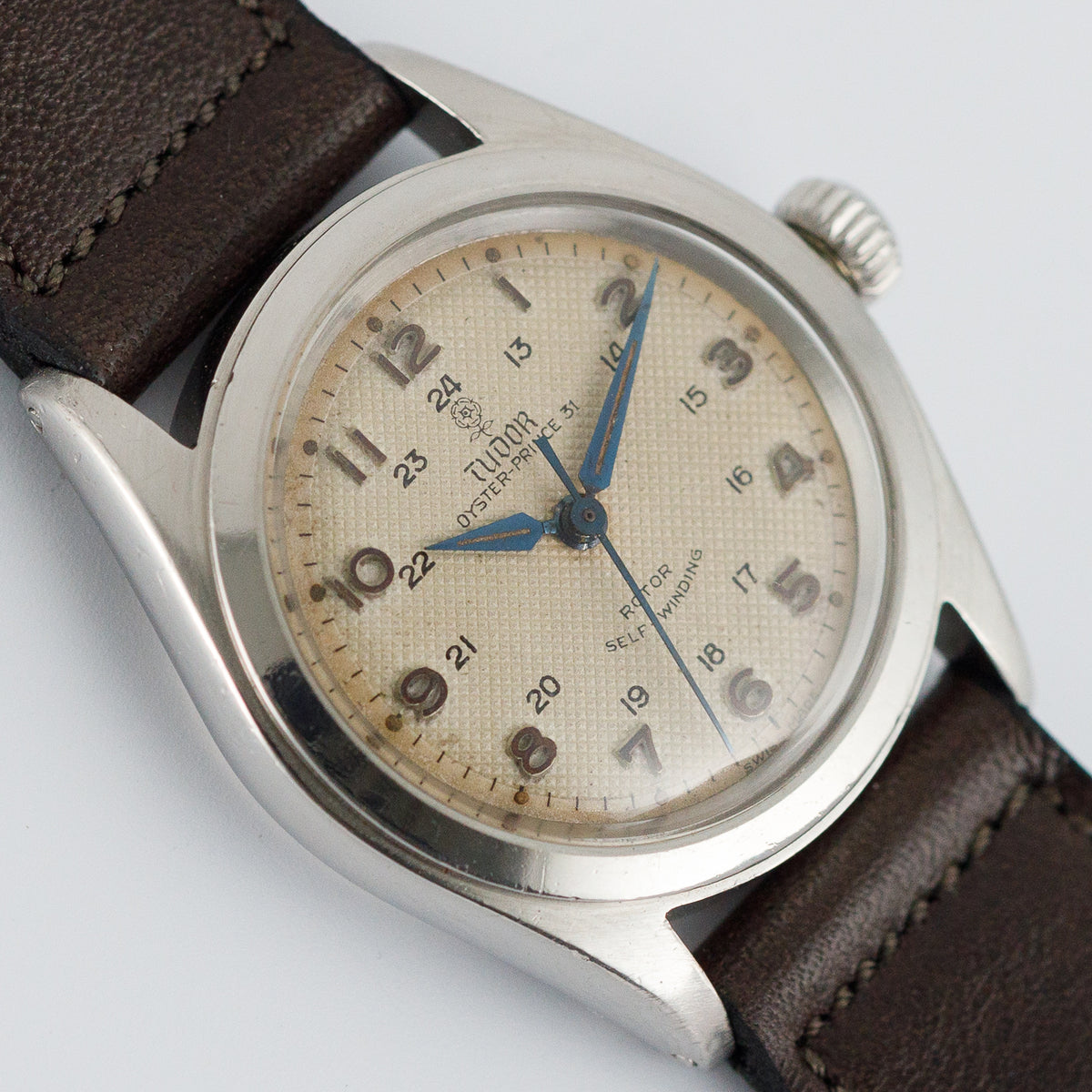 TUDOR OYSTER PRINCE Ref.7810 military Two-Tone Guilloche Dial