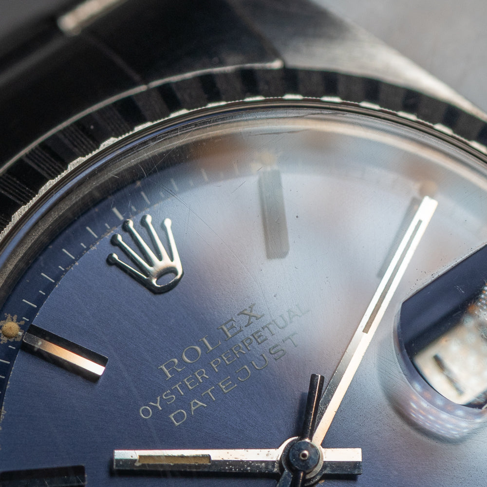 ROLEX DATEJUST Ref.1603 Blue Dial almost NOS