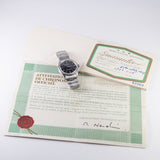 ROLEX OYSTER PERPETUAL Black Gilt Dial Ref.1007 BOX and Paper