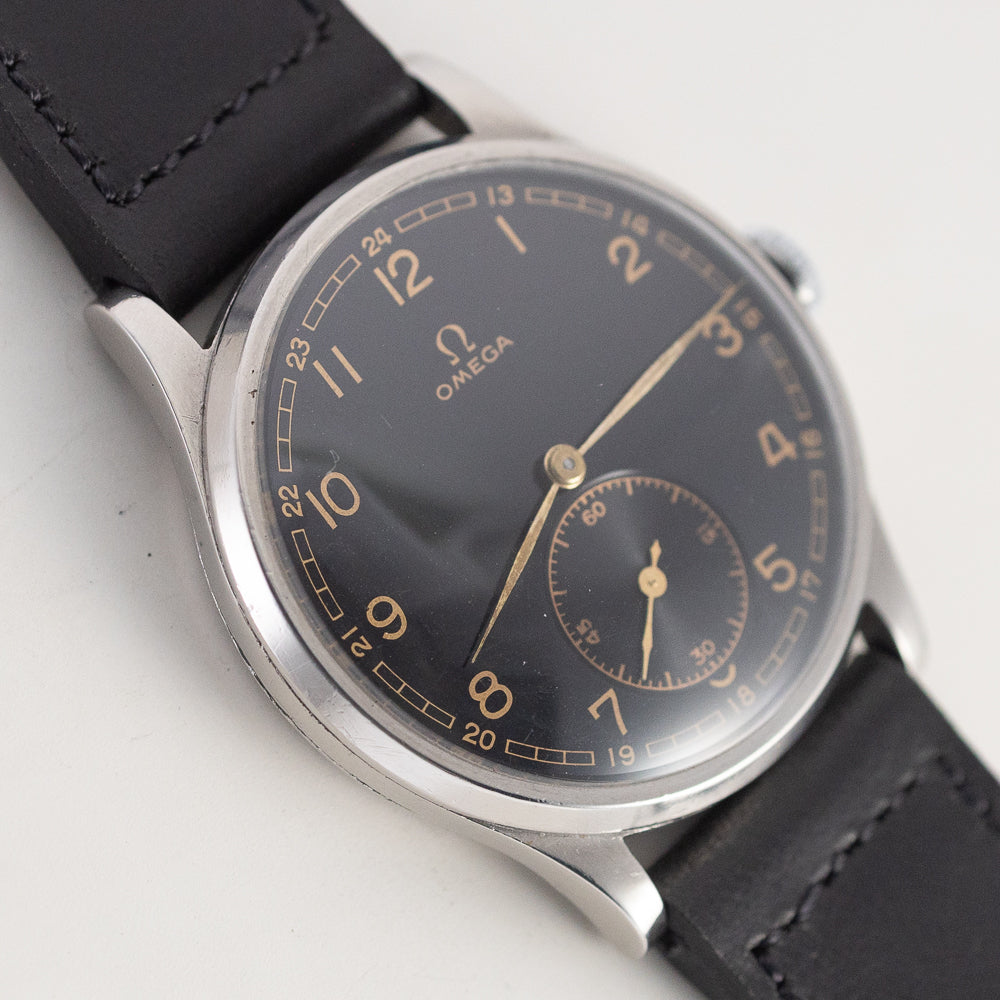 OMEGA Oversize 37.5mm Black Gilt dial Cal.26.5SOB