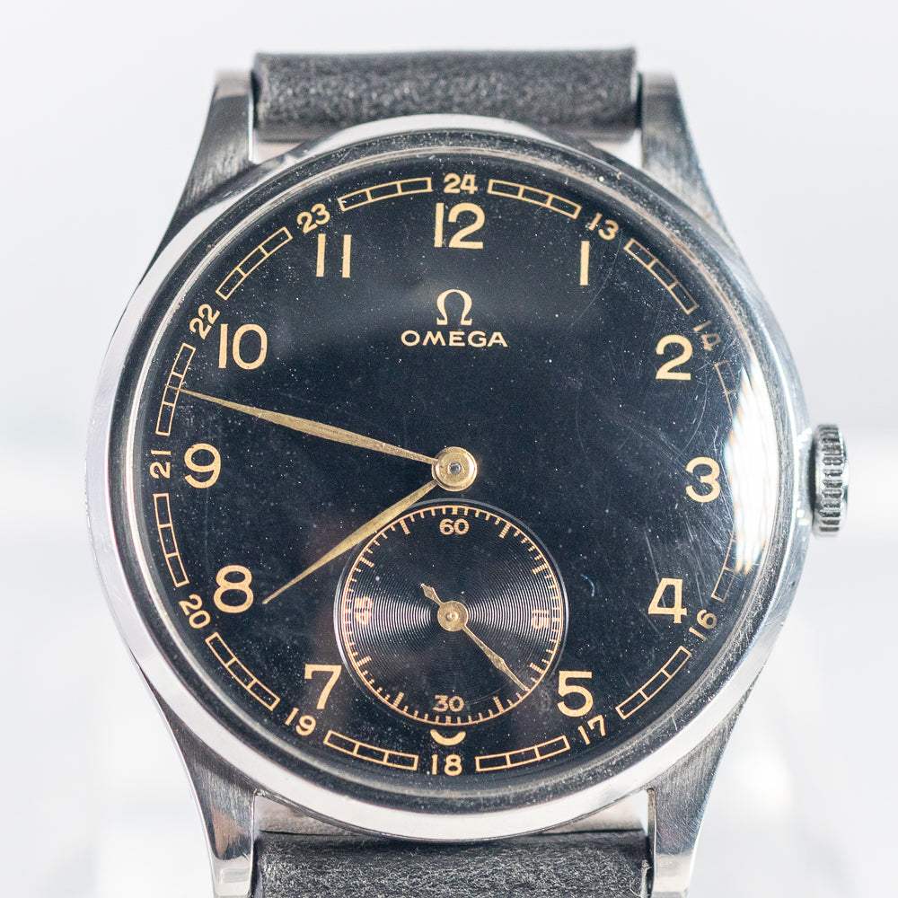 OMEGA Oversize 37.5mm Black Gilt dial Cal.26.5SOB