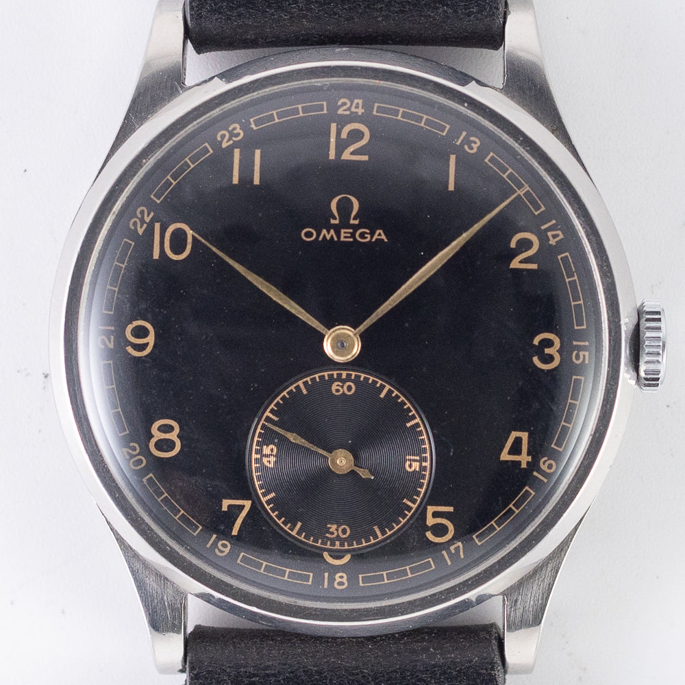 OMEGA Oversize 37.5mm Black Gilt dial Cal.26.5SOB