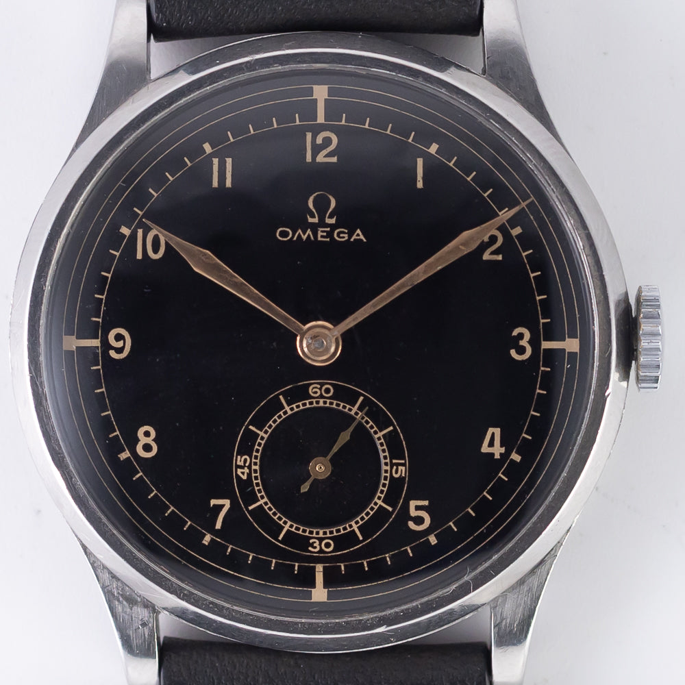 OMEGA Oversize 37.5mm Two Tone Black Gilt dial Cal.26.5SOB