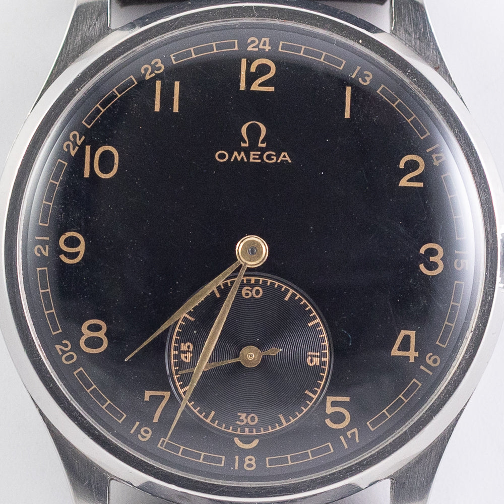 OMEGA Oversize 37.5mm Black Gilt dial Cal.26.5SOB