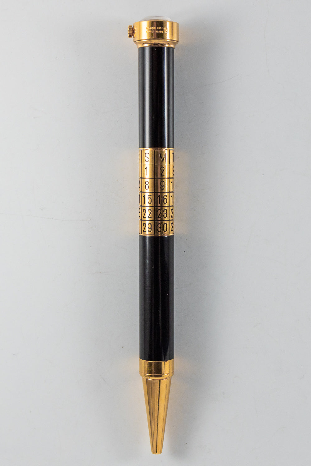CARTIER BALLPOINT PEN WITH WATCH AND CALENDAR