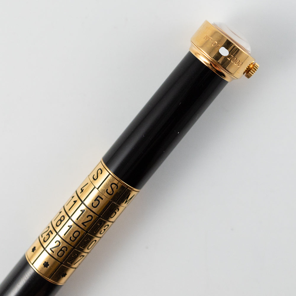 CARTIER BALLPOINT PEN WITH WATCH AND CALENDAR