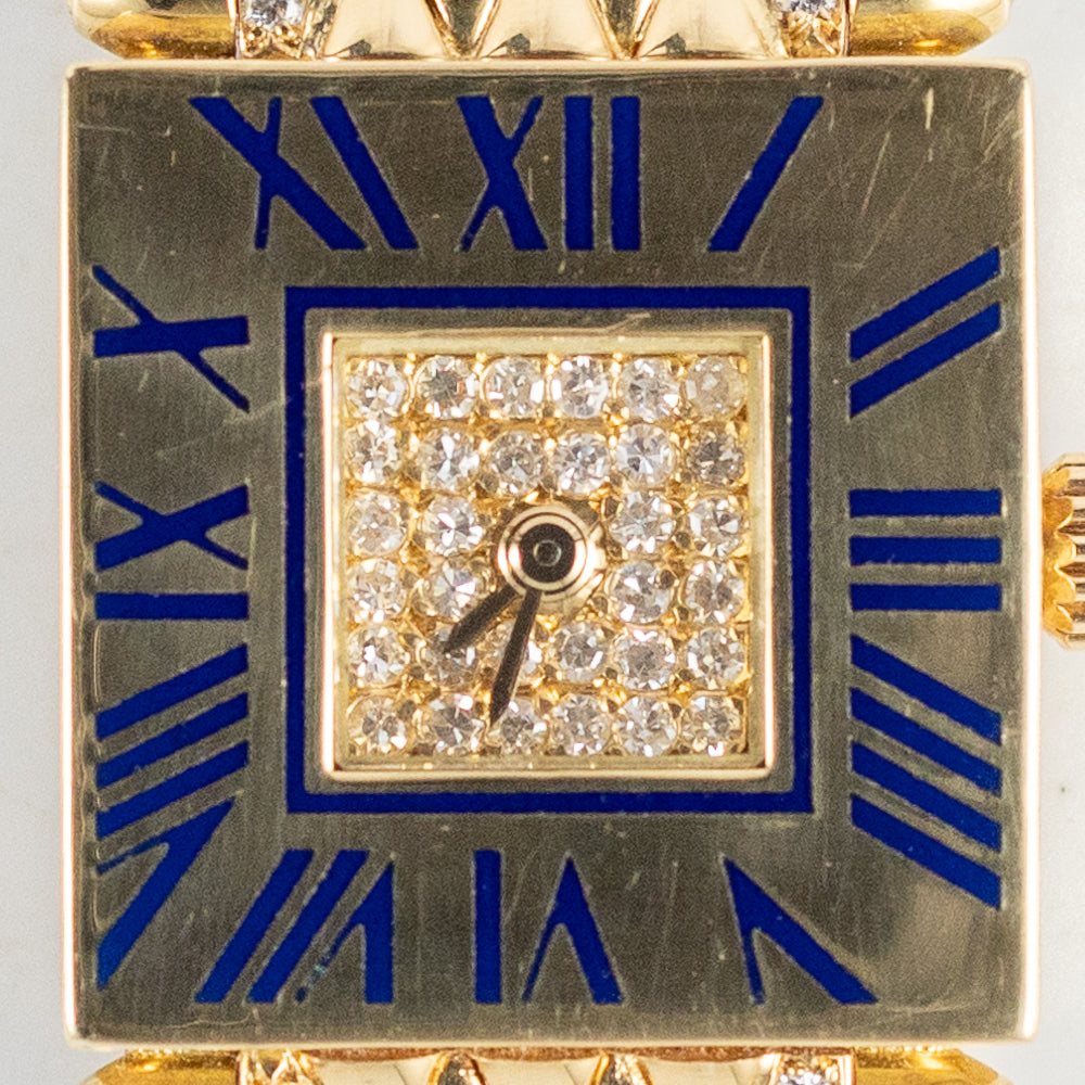 CARTIER SM Tank Obus Quadrant diamonds 18KGold Bracelet