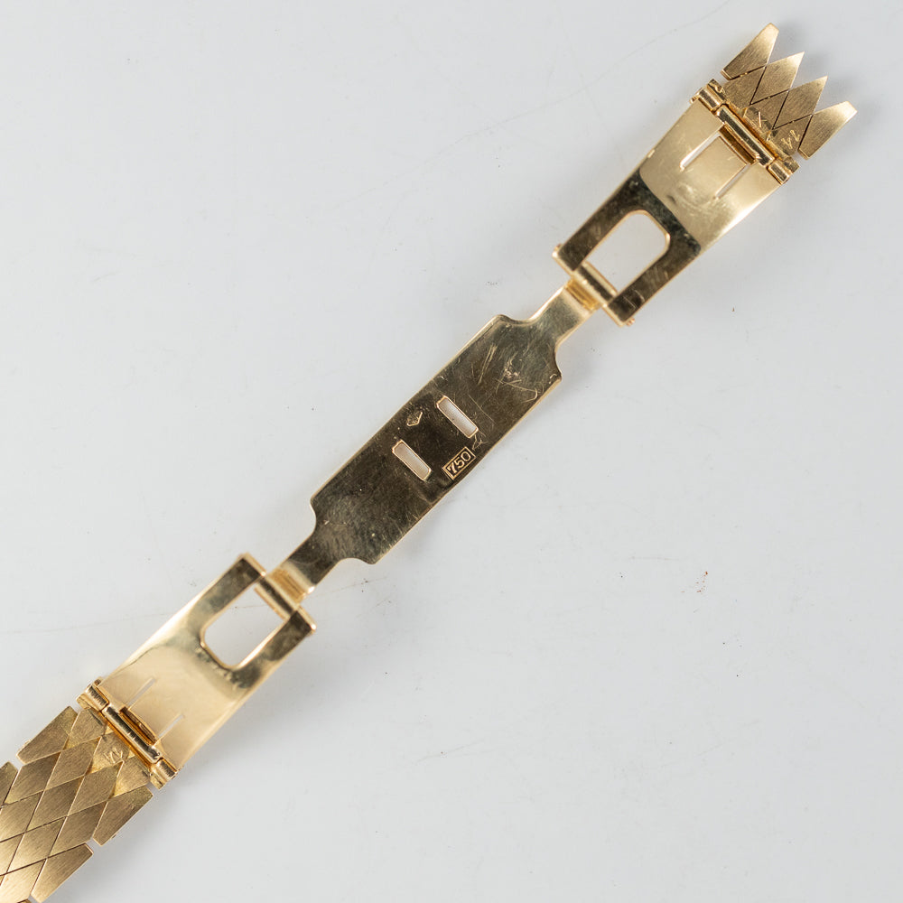 CARTIER SM Tank Obus Quadrant diamonds 18KGold Bracelet