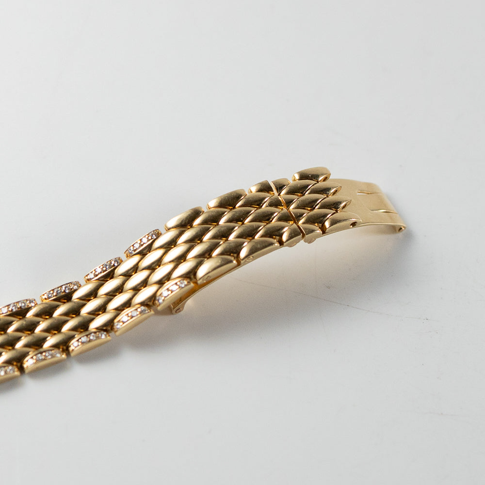 CARTIER SM Tank Obus Quadrant diamonds 18KGold Bracelet