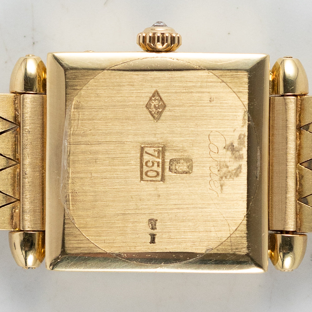 CARTIER SM Tank Obus Quadrant diamonds 18KGold Bracelet
