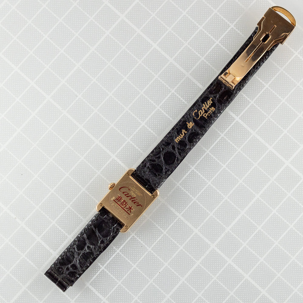 CARTIER SM 18K Tank Diamond and Applied Dial
