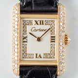 CARTIER SM 18K Tank Diamond and Applied Dial