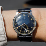 OMEGA Oversize 38mm Black Gilt Dial Cal.30