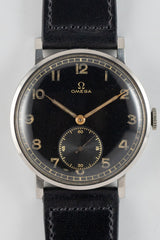 OMEGA Oversize 38mm Black Gilt Dial Cal.30
