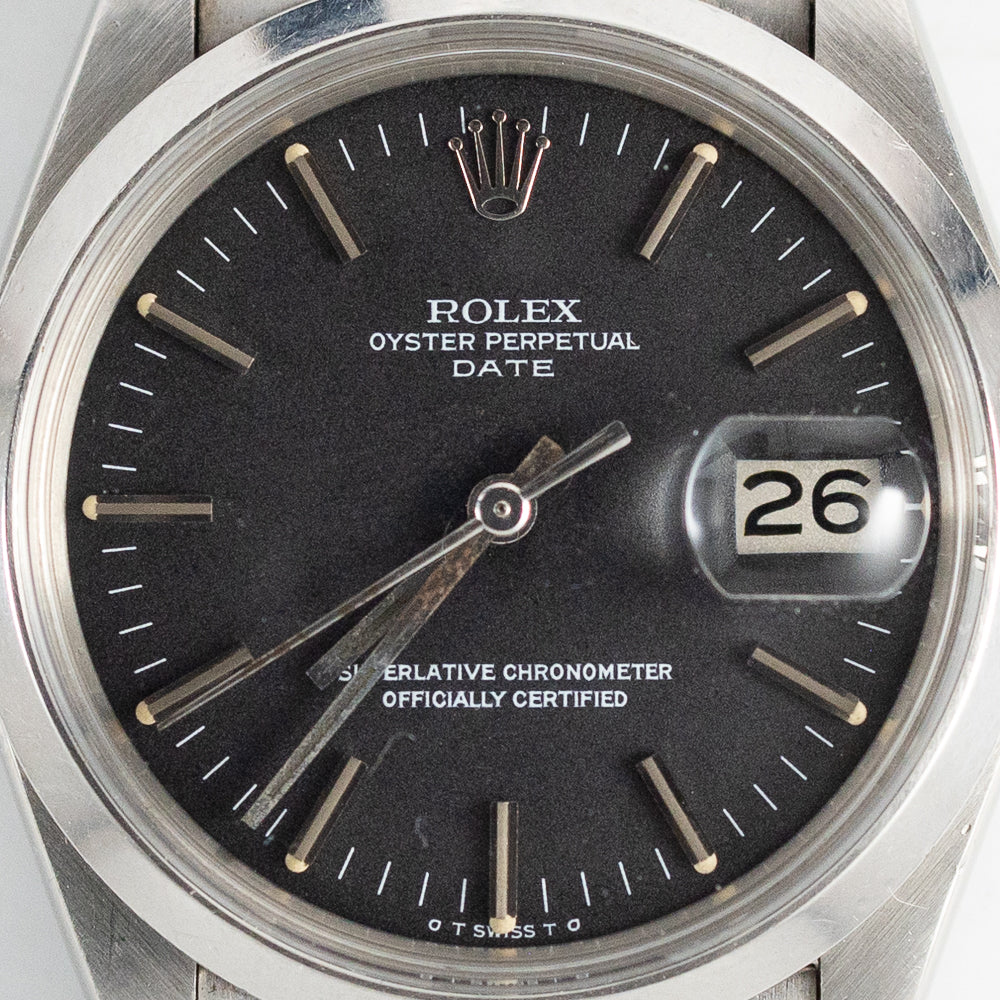 ROLEX OYSTER PERPETUAL DATE Ref.1500 Black Matte Dial