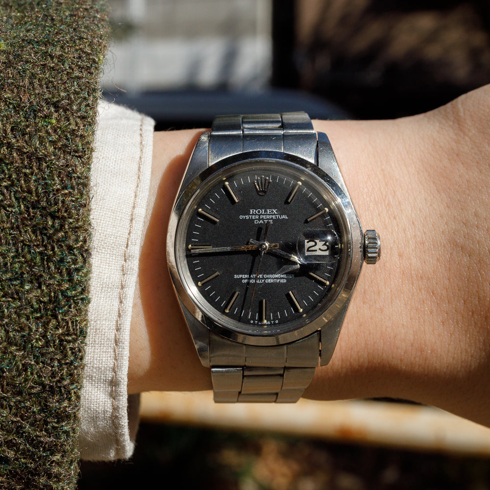 ROLEX OYSTER PERPETUAL DATE Ref.1500 Black Matte Dial