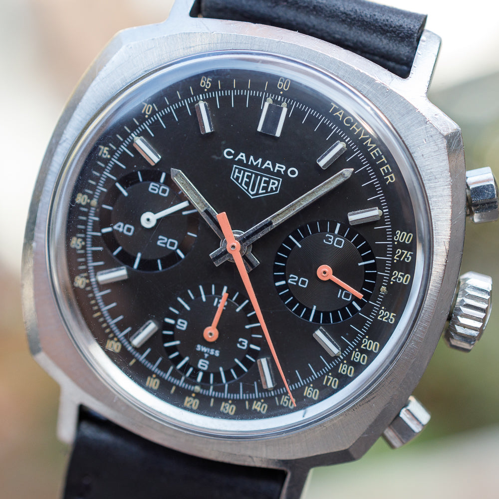 HEUER CAMARO Ref.7220 fluorescent paint Tachymeter