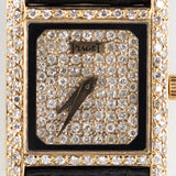 PIAGET REF.40825 ONYX / PAVE DIAMOND DIAL Tank