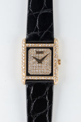 PIAGET REF.40825 ONYX / PAVE DIAMOND DIAL Tank