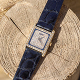 PIAGET REF.40825 ONYX / PAVE DIAMOND DIAL Tank