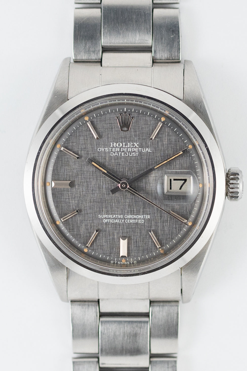 ROLEX DATEJUST Ref.1600 Grey Linen Dial – TIMEANAGRAM