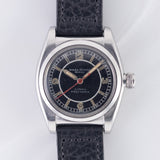 ROLEX OYSTER ROYAL Flatback Black Mirror SECTOR DIAL Cal.10 1/2 Open Face