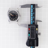 ROLEX OYSTER ROYAL Flatback Black Mirror SECTOR DIAL Cal.10 1/2 Open Face