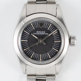 ROLEX OYSTER PERPETUAL Ref.6718 No Date BLACK RADIAL DIAL