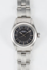 ROLEX OYSTER PERPETUAL Ref.6718 No Date BLACK RADIAL DIAL