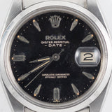 ROLEX OYSTER PERPETUAL DATE Ref.1500 Black Gilt Dial