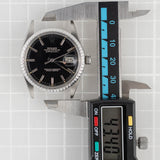 ROLEX DATEJUST Ref.1603 Glossy Black Gilt Dial
