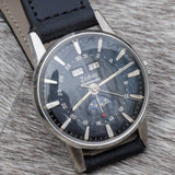 ZODIAC Triple Calendar Moonphase Black Black Gilt Dial