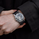 ZODIAC Triple Calendar Moonphase Black Black Gilt Dial