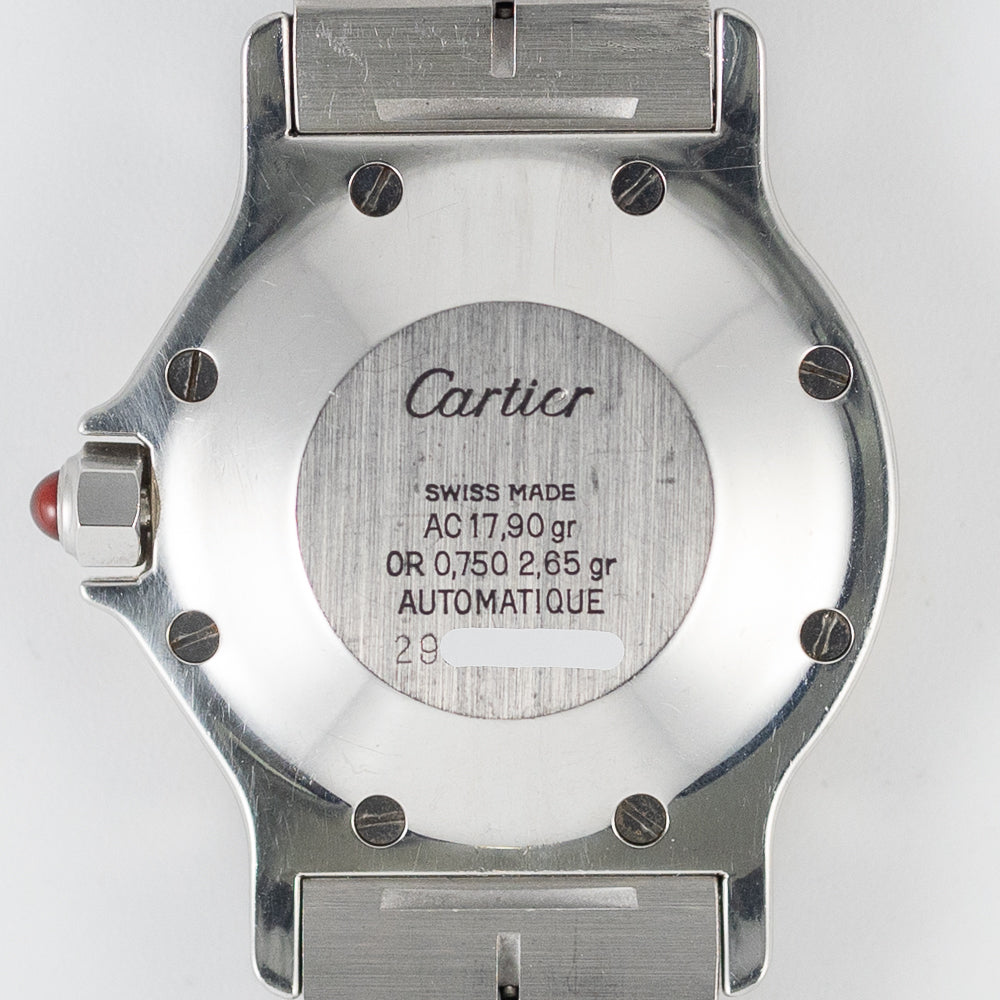 CARTIER LM SANTOS OCTAGON REF.2966 Burgundy