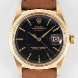ROLEX DATEJUST Ref.1601 14K Yellow Gold Black Gilt Dial