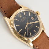 ROLEX DATEJUST Ref.1601 14K Yellow Gold Black Gilt Dial