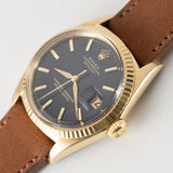 ROLEX DATEJUST Ref.1601 14K Yellow Gold Black Gilt Dial