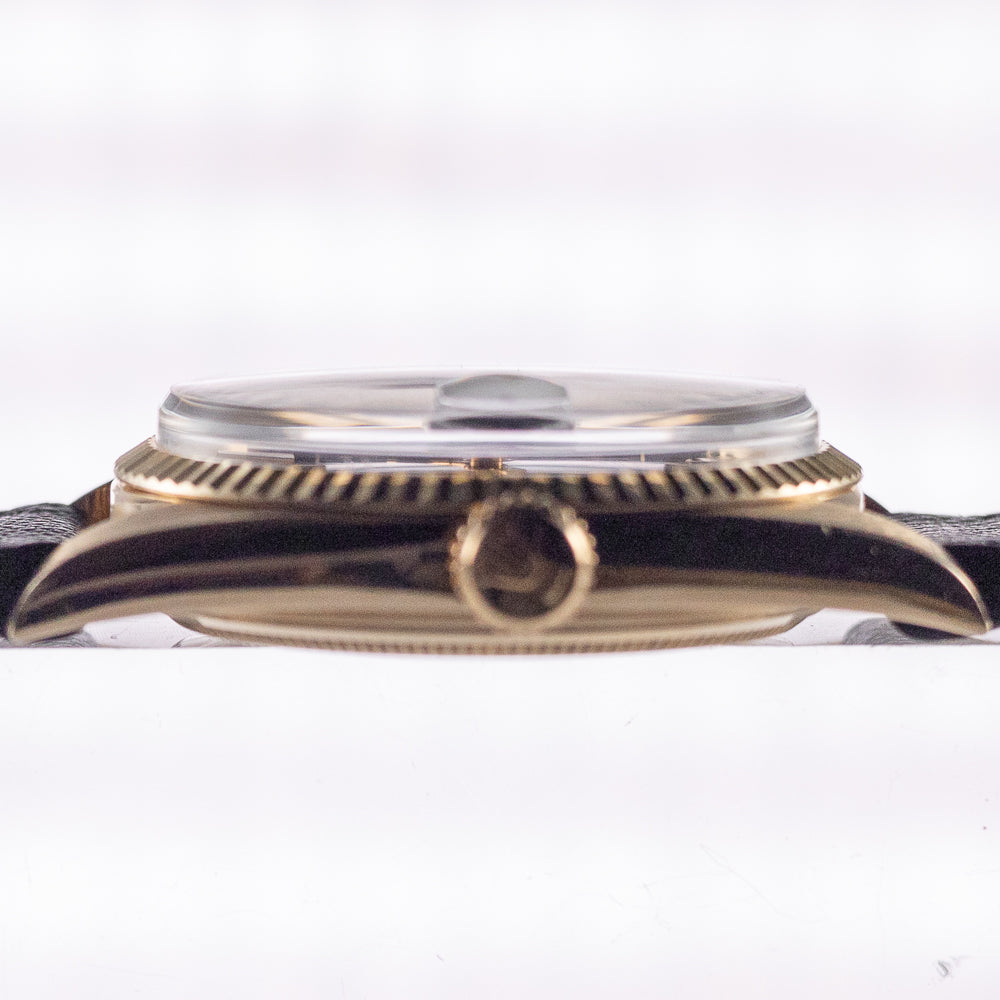 ROLEX DATEJUST Ref.1601 18K Yellow Gold Black Gilt DOORSTOP Dial
