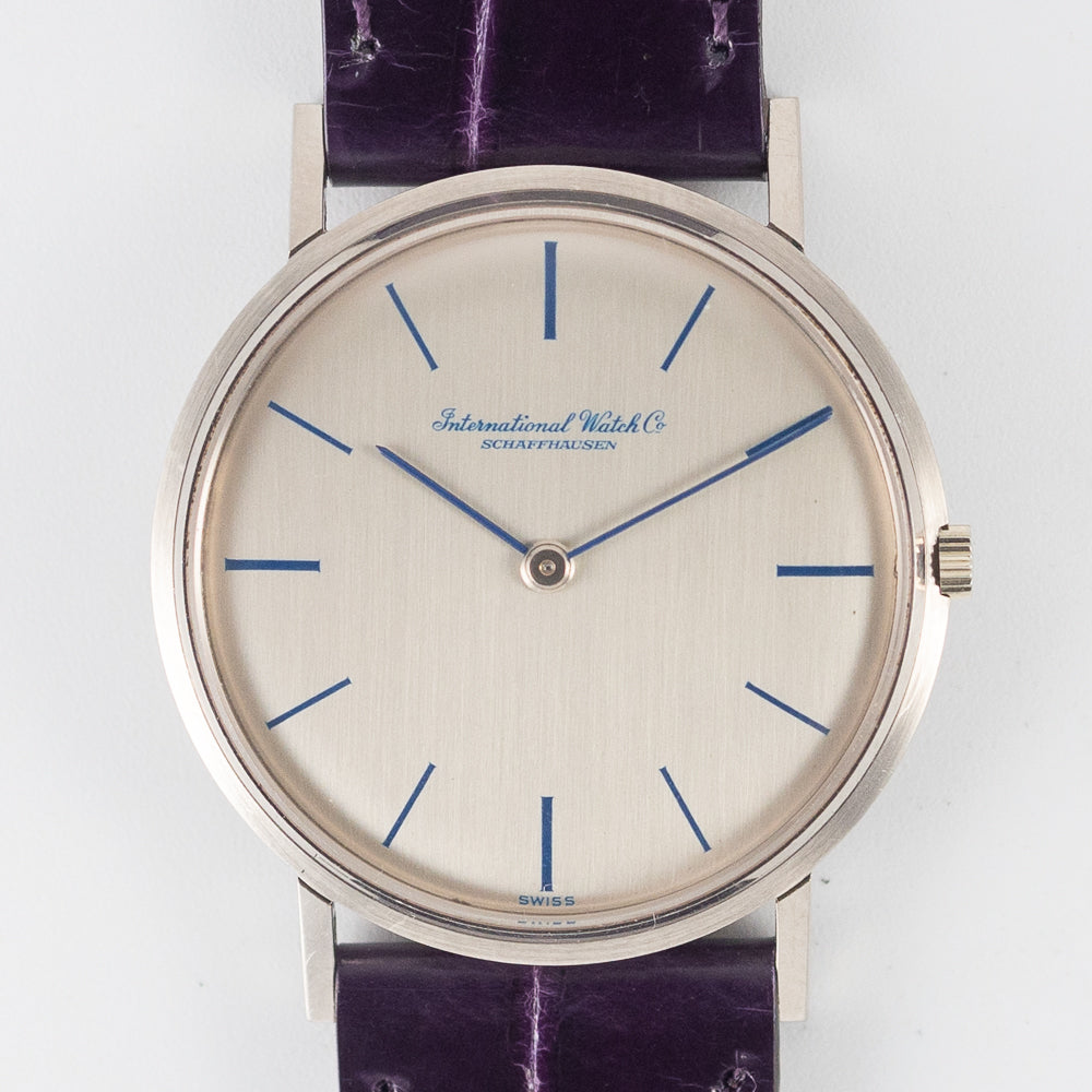 IWC Ref.R1221 Ultra Thin Cal.171 18K White Gold Blue Accents