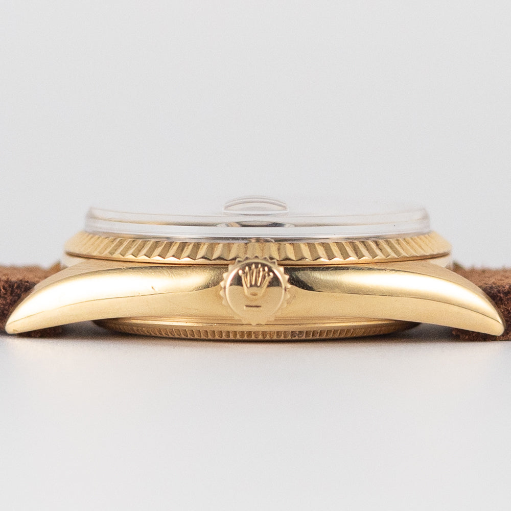 ROLEX DATEJUST Ref.1601 18K Yellow Gold Black Gilt Dial