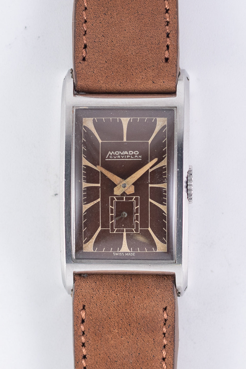 1929年初版 PARIS Couleur de Temps 限定番号入 MOVADO Curviplan Ref.11823 Tropical Dial