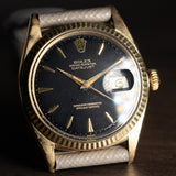 ROLEX DATEJUST Big Coronet Black Gilt Dial 14KYG Ref.1601