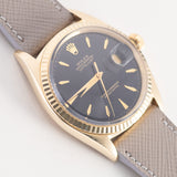 ROLEX DATEJUST Big Coronet Black Gilt Dial 14KYG Ref.1601