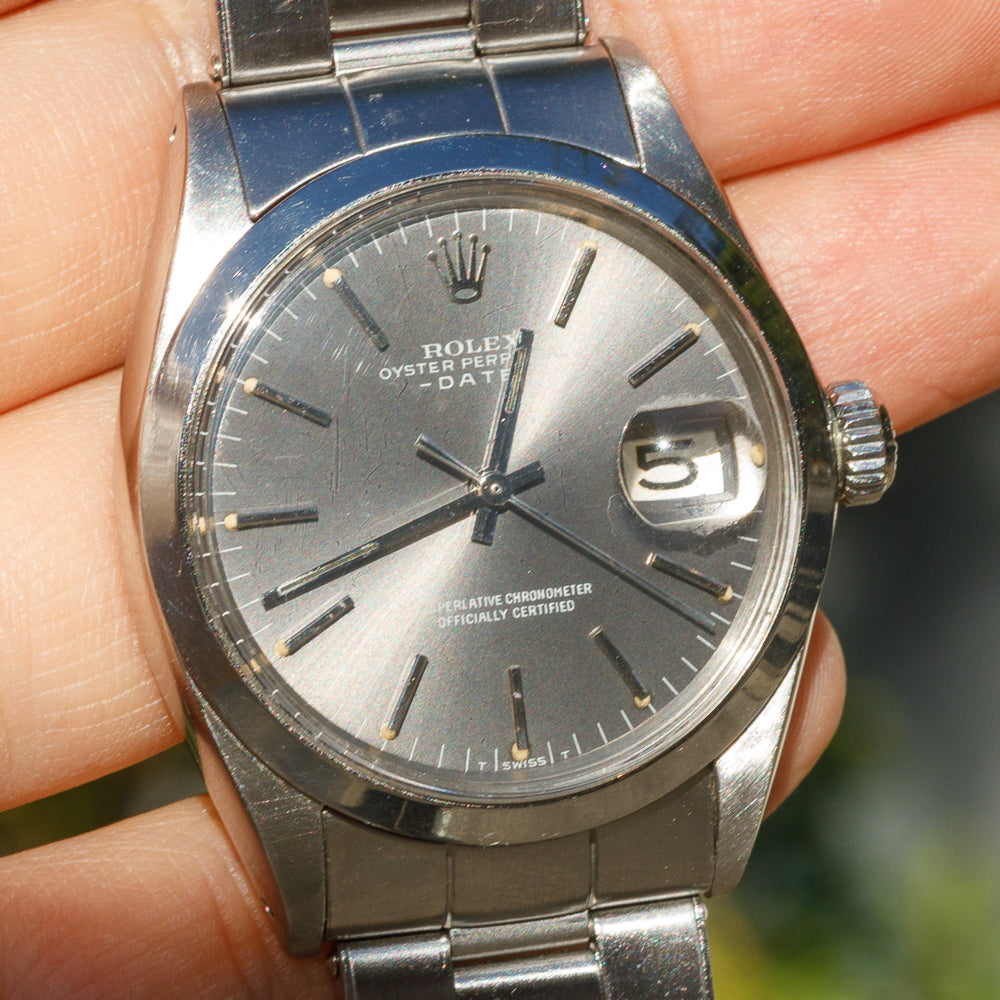ROLEX OYSTER PERPETUAL DATE Ref.1500 w.BOX and Warranty Paper