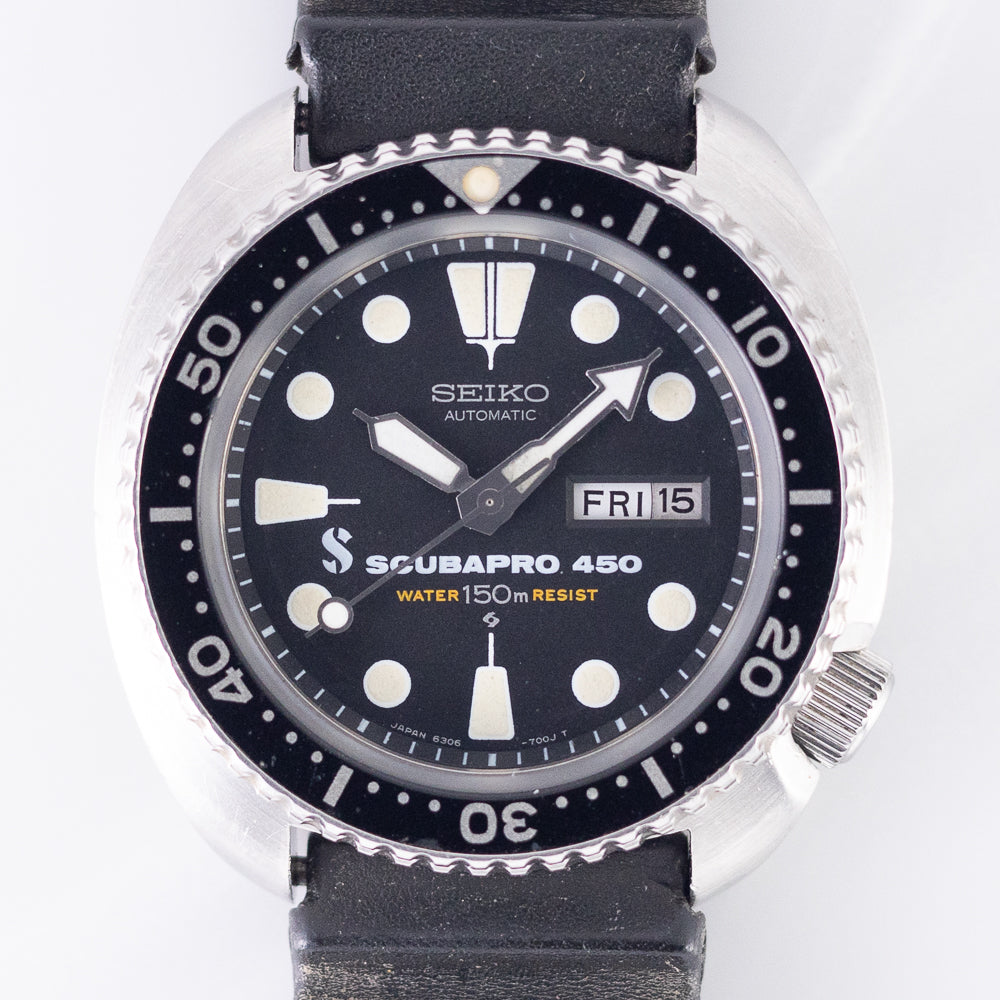 SEIKO 150M DIVER REF.6306-7001 SCUBAPRO 450 – TIMEANAGRAM